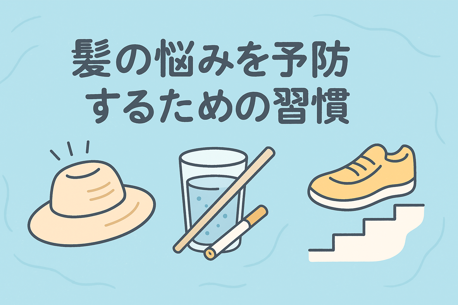 髪の悩みを予防するための習慣