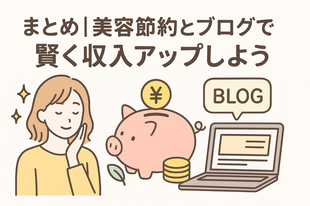 まとめ｜美容節約とブログで賢く収入アップしよう