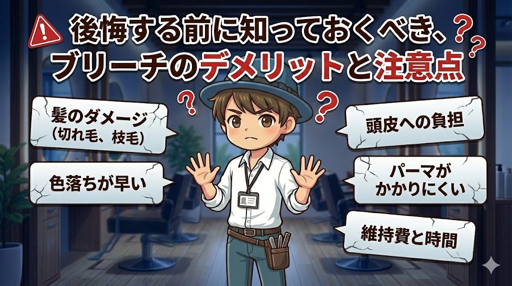 後悔する前に知っておくべき、ブリーチのデメリットと注意点