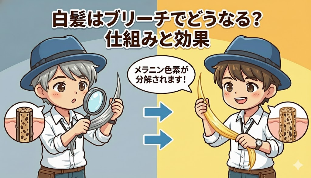 白髪はブリーチでどうなる？仕組みと効果