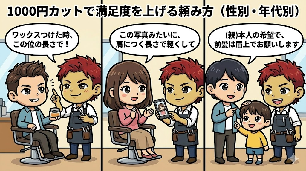 1000円カットで満足度を上げる頼み方