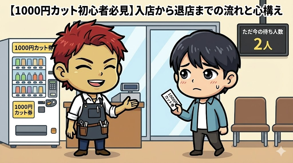 【1000円カット初心者必見】入店から退店までの流れと心構え