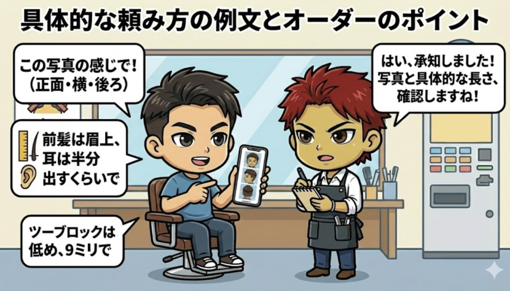 具体的な頼み方の例文とオーダーのポイント