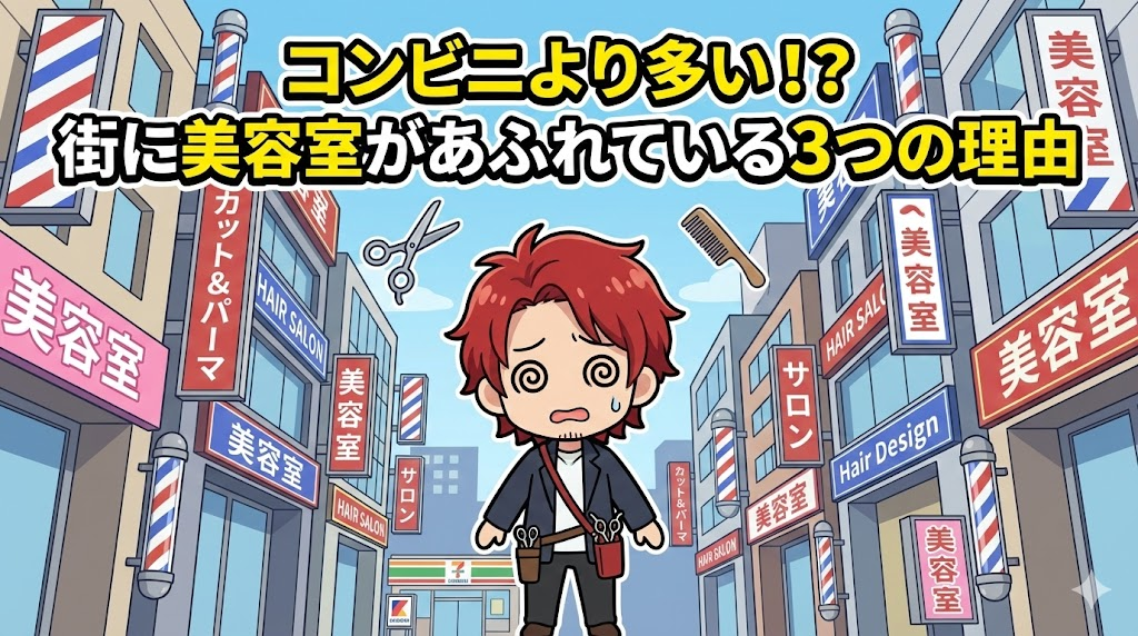 コンビニより多い!?街に美容室があふれている3つの理由