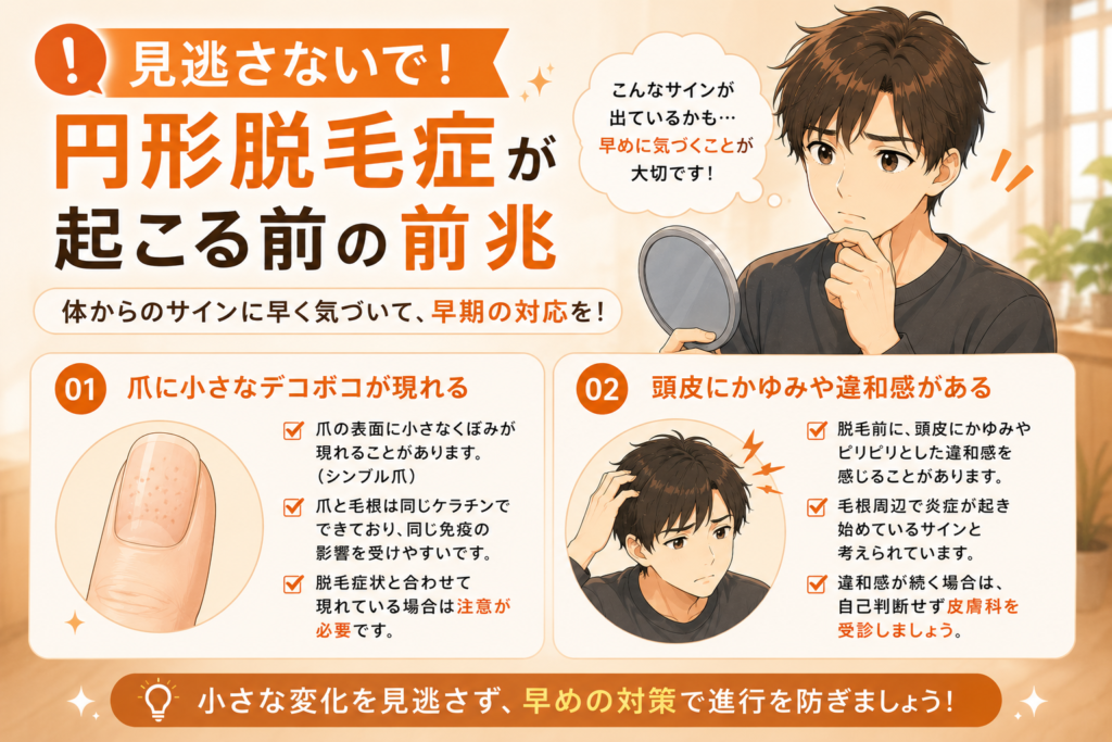 見逃さないで！円形脱毛症が起こる前の前兆