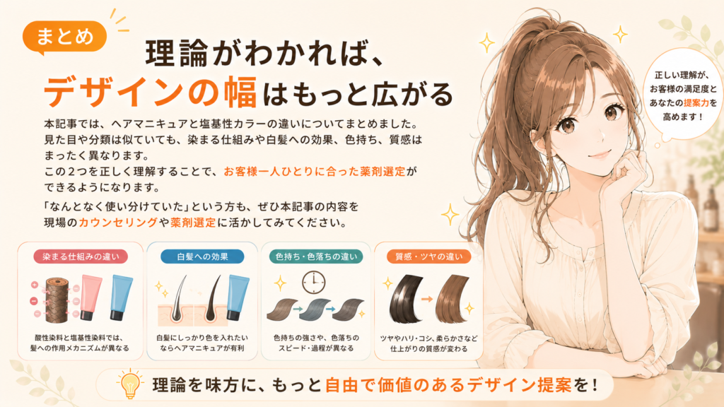 まとめ：理論がわかれば、デザインの幅はもっと広がる