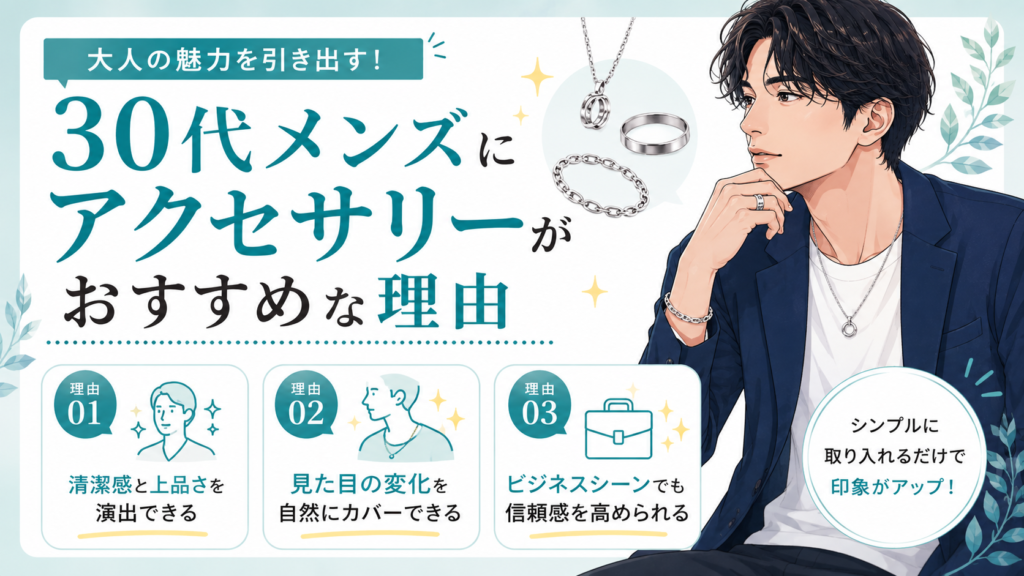 30代メンズにアクセサリーがおすすめな理由