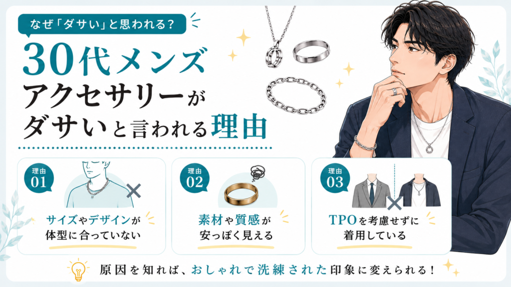 30代メンズアクセサリーがダサいと言われる理由