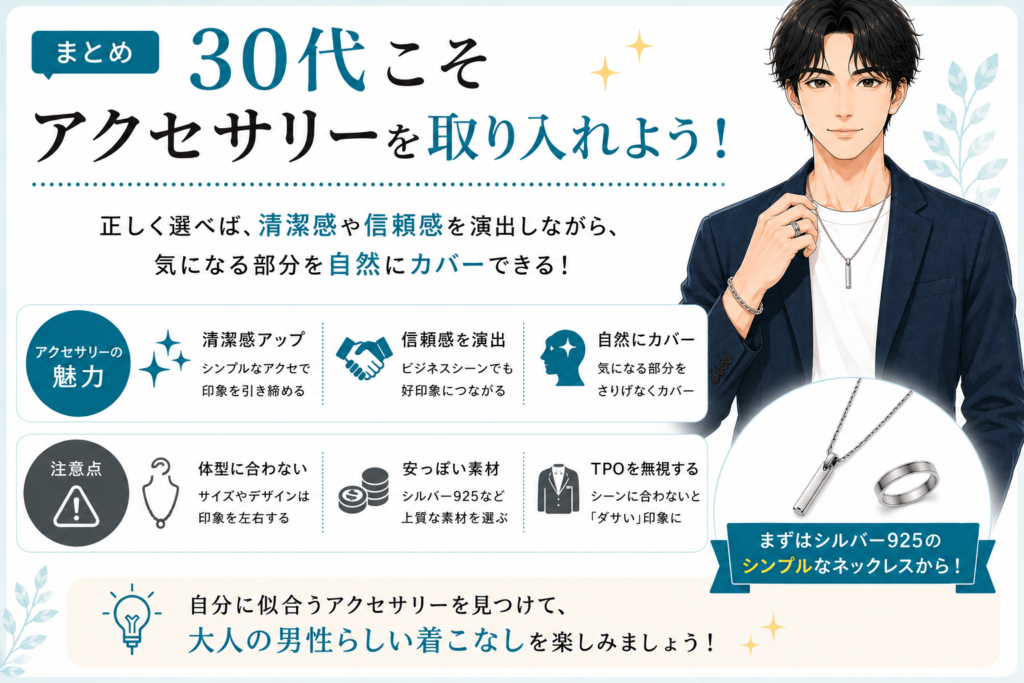 まとめ｜30代こそアクセサリーを取り入れよう